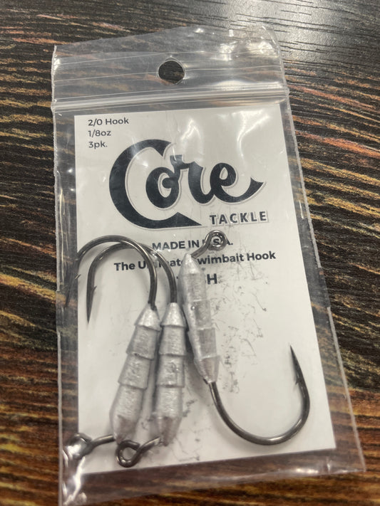 Core Tackle Tush 2/0 Hook 1/8 oz. 3 pk