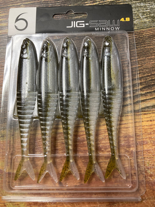 6th Sense Jig-Minnow 4.8 Green Pumpkin Pearl