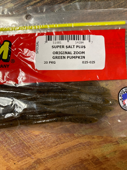 Zoom Original Worm 6" Green Pumpkin
