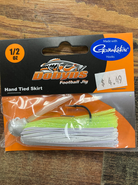 Dobyns Football Jig 1/2 oz. White Vision