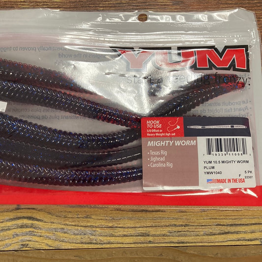 Yum 10.5 Mighty Worm - Plum