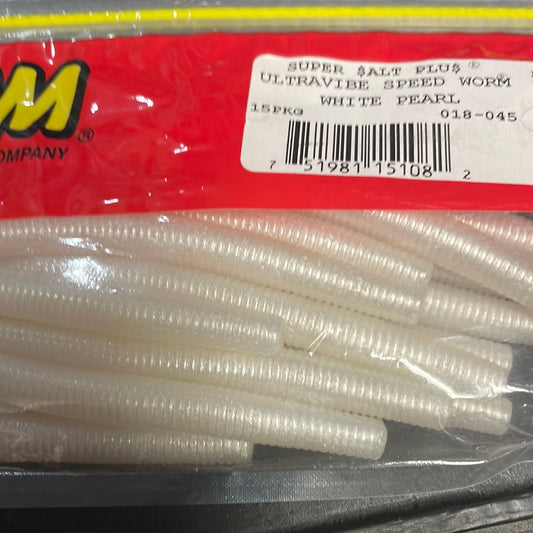 Zoom U-V Speed Worm - White Pearl