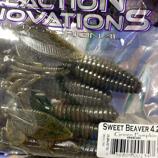 Reaction Innovations Sweet Beaver 4.20 Green Pumpkin