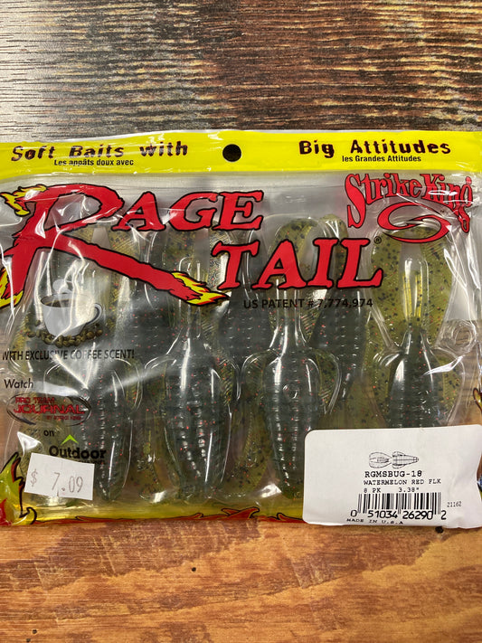 Strike King Rage Menace Bug 3.38" Watermelon Red Flake