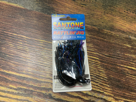 Santone Rattlin' Jig 3/8 oz. Black Blue Purple