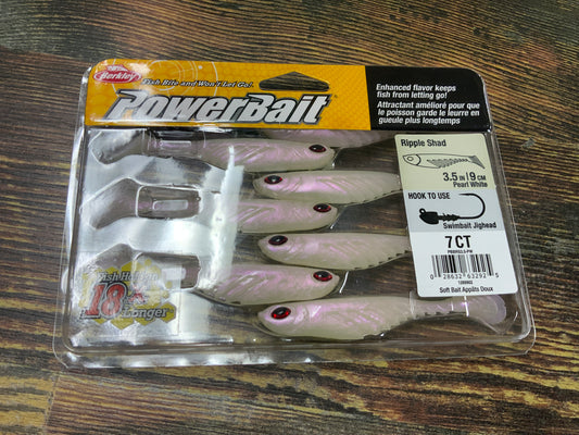Berkley Ripple Shad 3.5” Pearl White