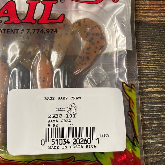 Strike King Rage Craw Rage Baby craw 3" Bama Craw