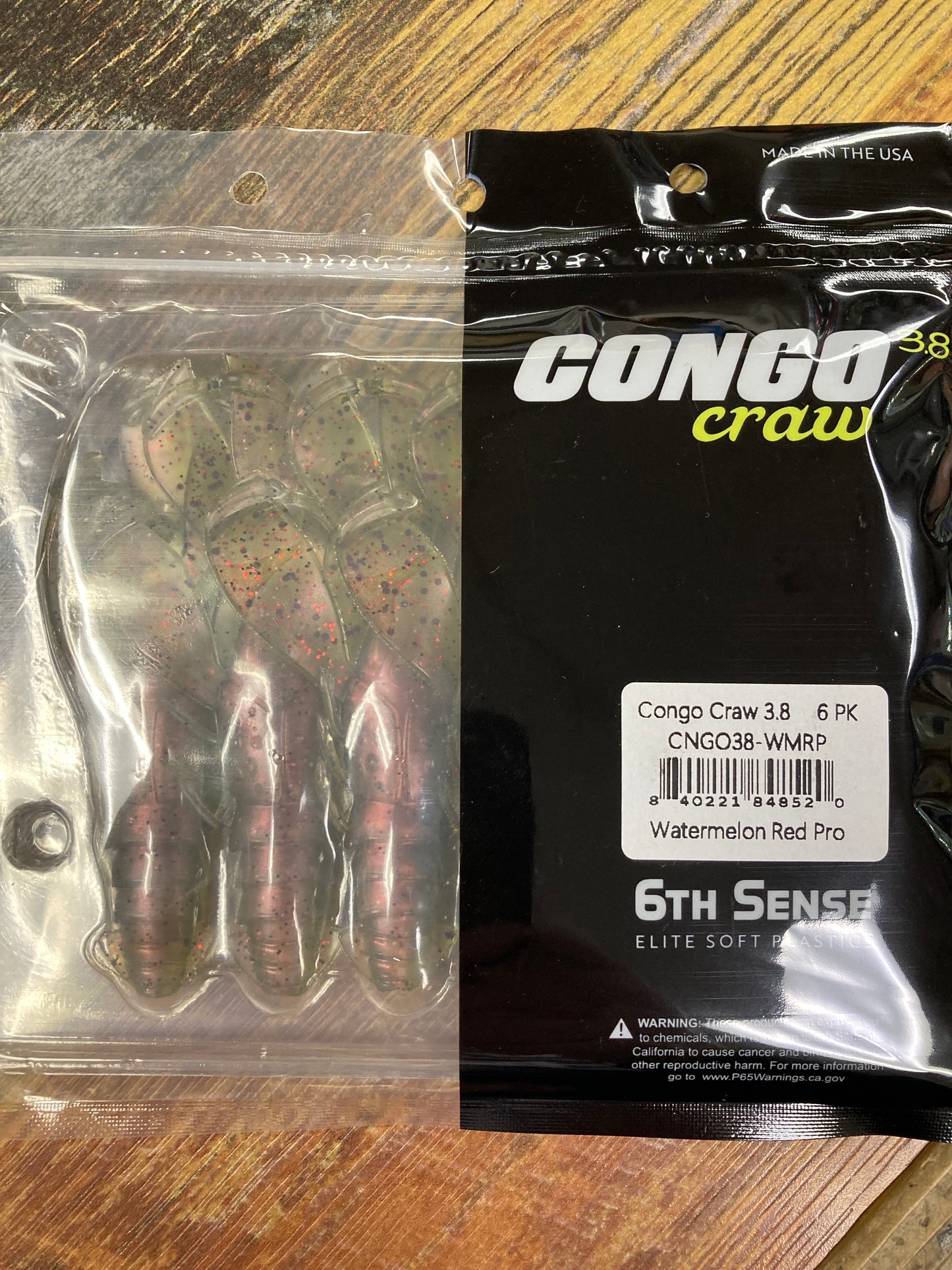 6th Sense Congo Craw 3.8 Watermelon Red Pro