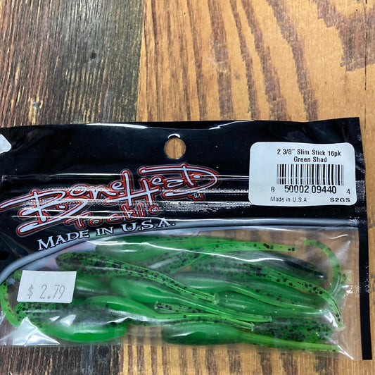 Bone Head Slim Stick 2-3/8" Green Shad