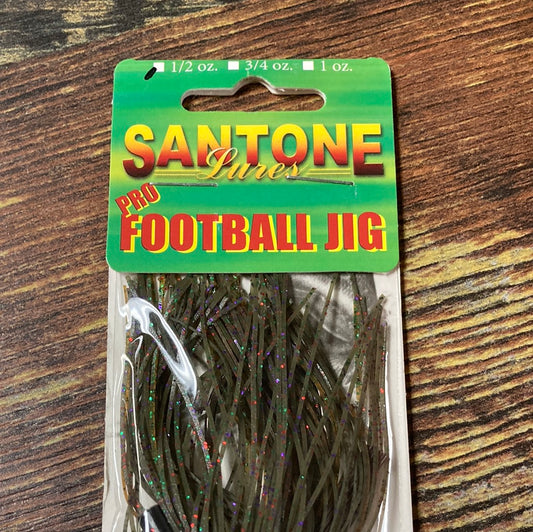 Santone Pro Football jig Bass Candy