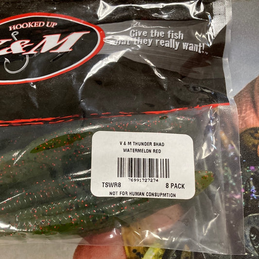 V&M Thunder Shad - Watermelon Red