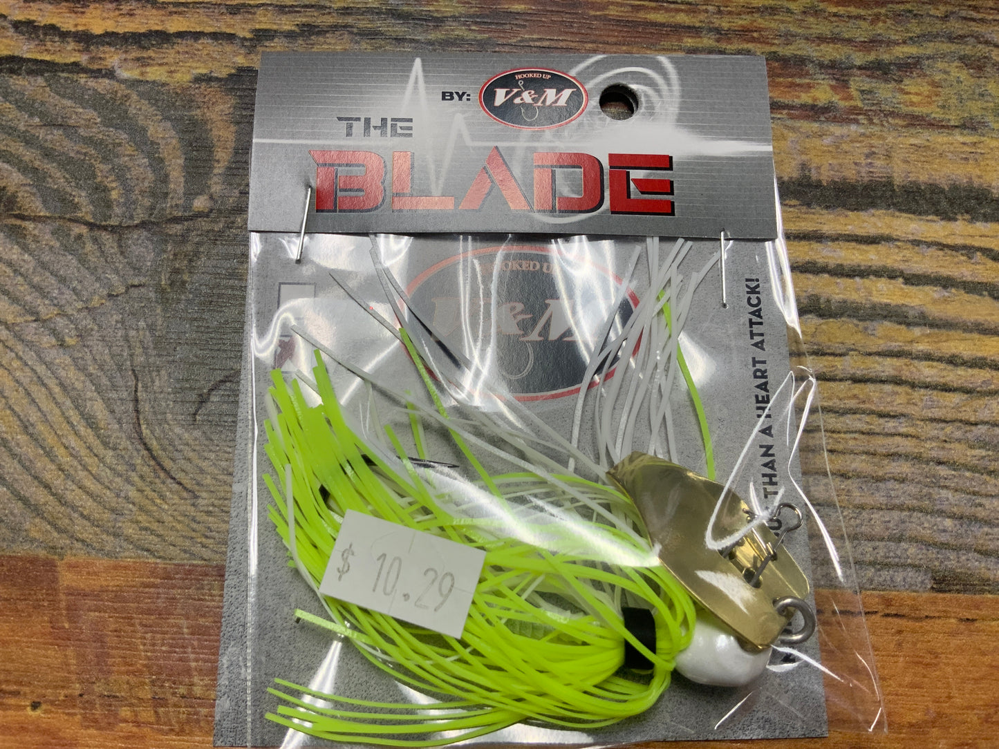 V&M The Blade Jig 1/2 oz. Chartreuse White