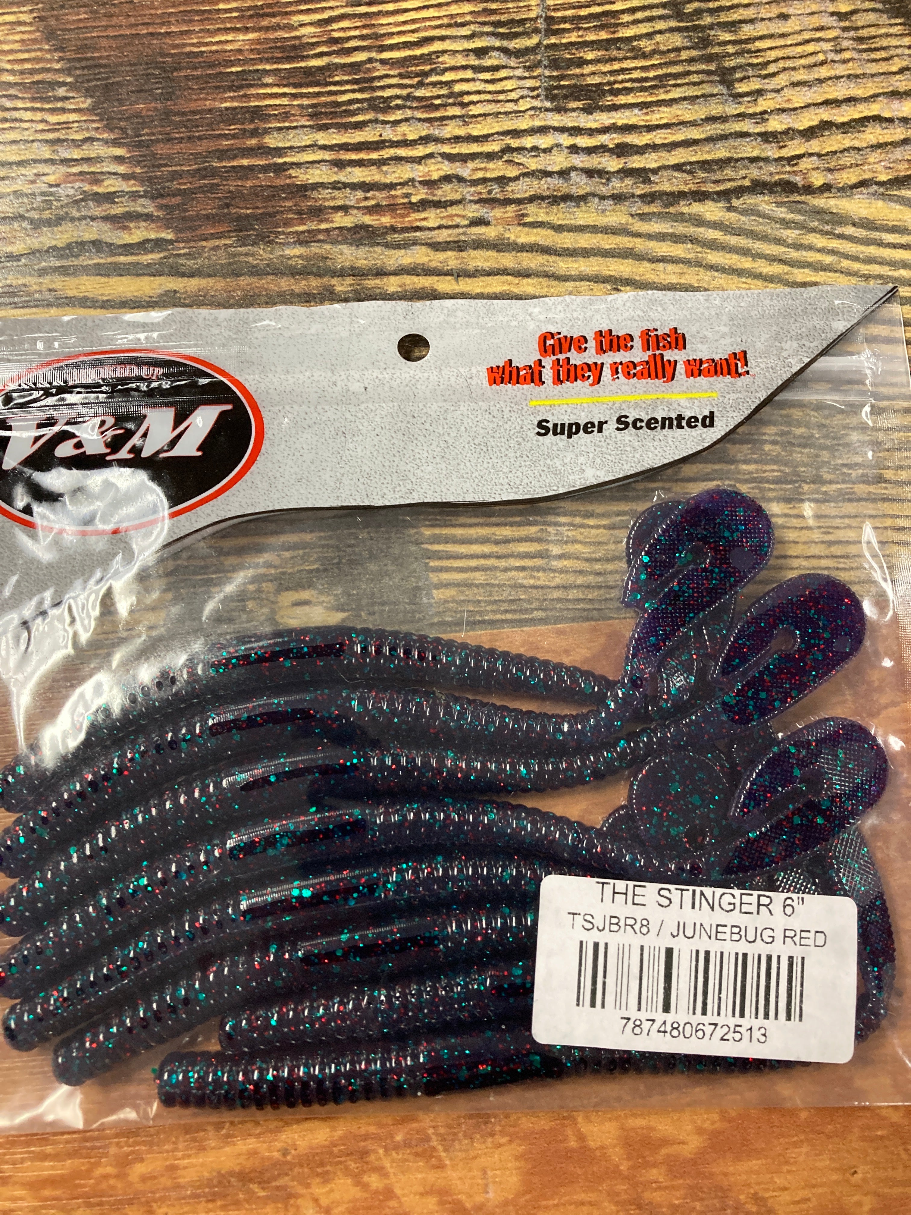 V&M The Stinger 6” Junebug Red – Lake Fork Resort