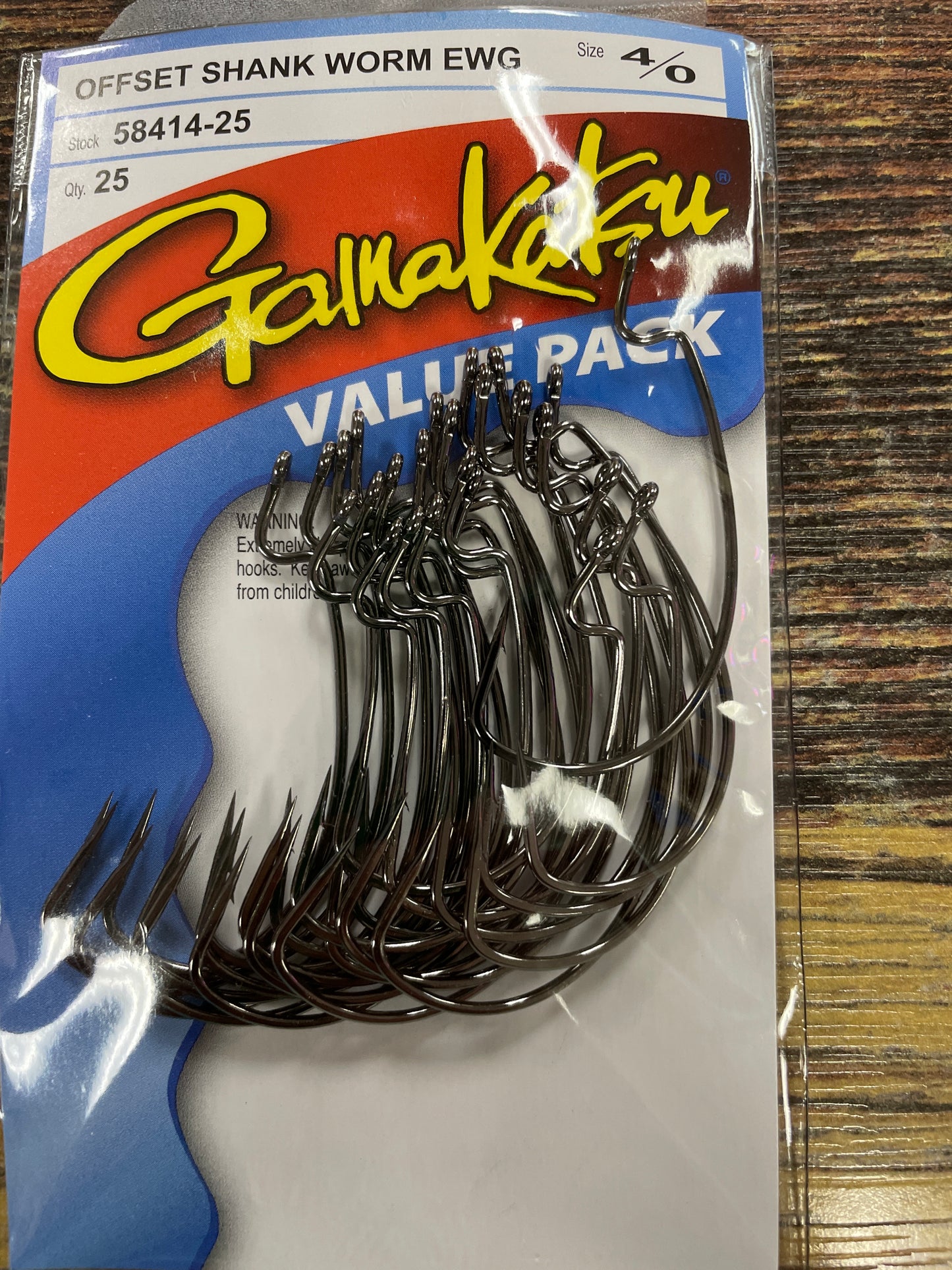 Gamakatsu Offset Shank Worm 4/0