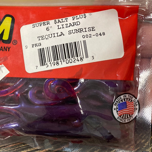 Zoom 6” Lizard  - Tequila Sunrise
