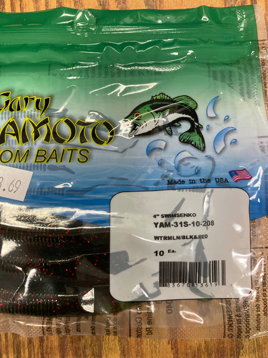 Yamamoto Swim Senko - Watermelon/ Blk Red Flake