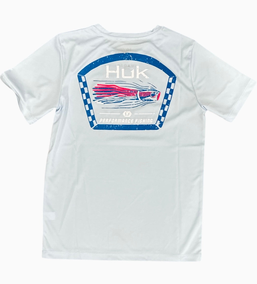 HUK Youth Pursuit Fast Badge SS Crew YXL