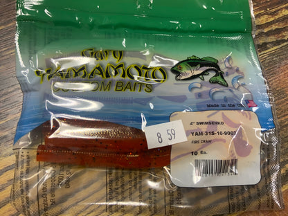 Yamamoto Swimming Senko 4" Fire Craw