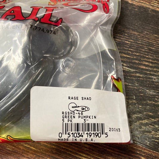 Strike King Rage Tail 3” Green Pumpkin