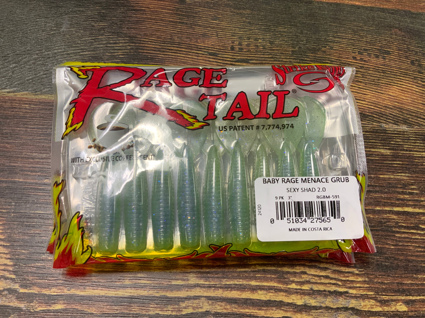 Strike Rage Menace Grub 3" Sexy Shad