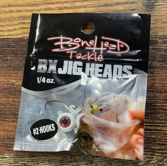 Bone Head BX Bladed Jig Heads 1/4 oz. White