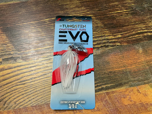Z Man EVO Chatterbait Tungsten Elite  3/8 oz. White