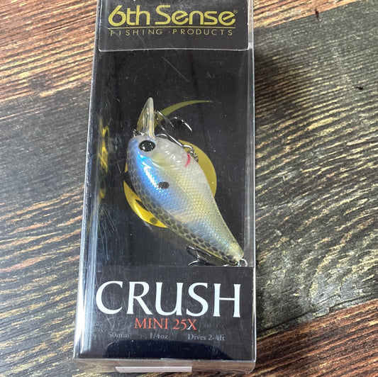 6th Sense Crush Mini 25MD - 1/4 oz. Ghost Pro Shad