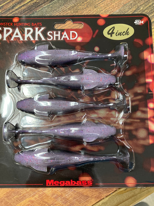 Megabass Spark Shad 4” USA Purple Haze