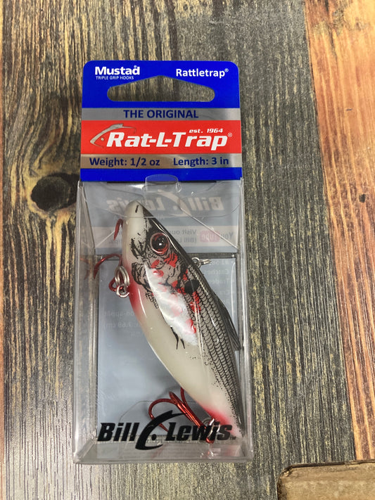 Bill Lewis Rat L Trap 1/2 oz. White Bleeding Shad