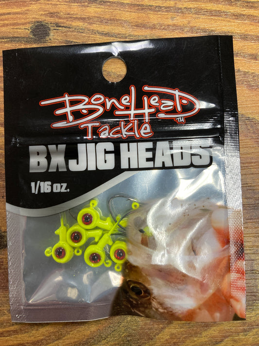 Bone Head BX Jig Heads 1/16 oz. Chartreuse