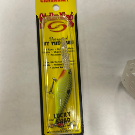 Strike King Crankbait Lucky Shad - Black Back Chartreuse