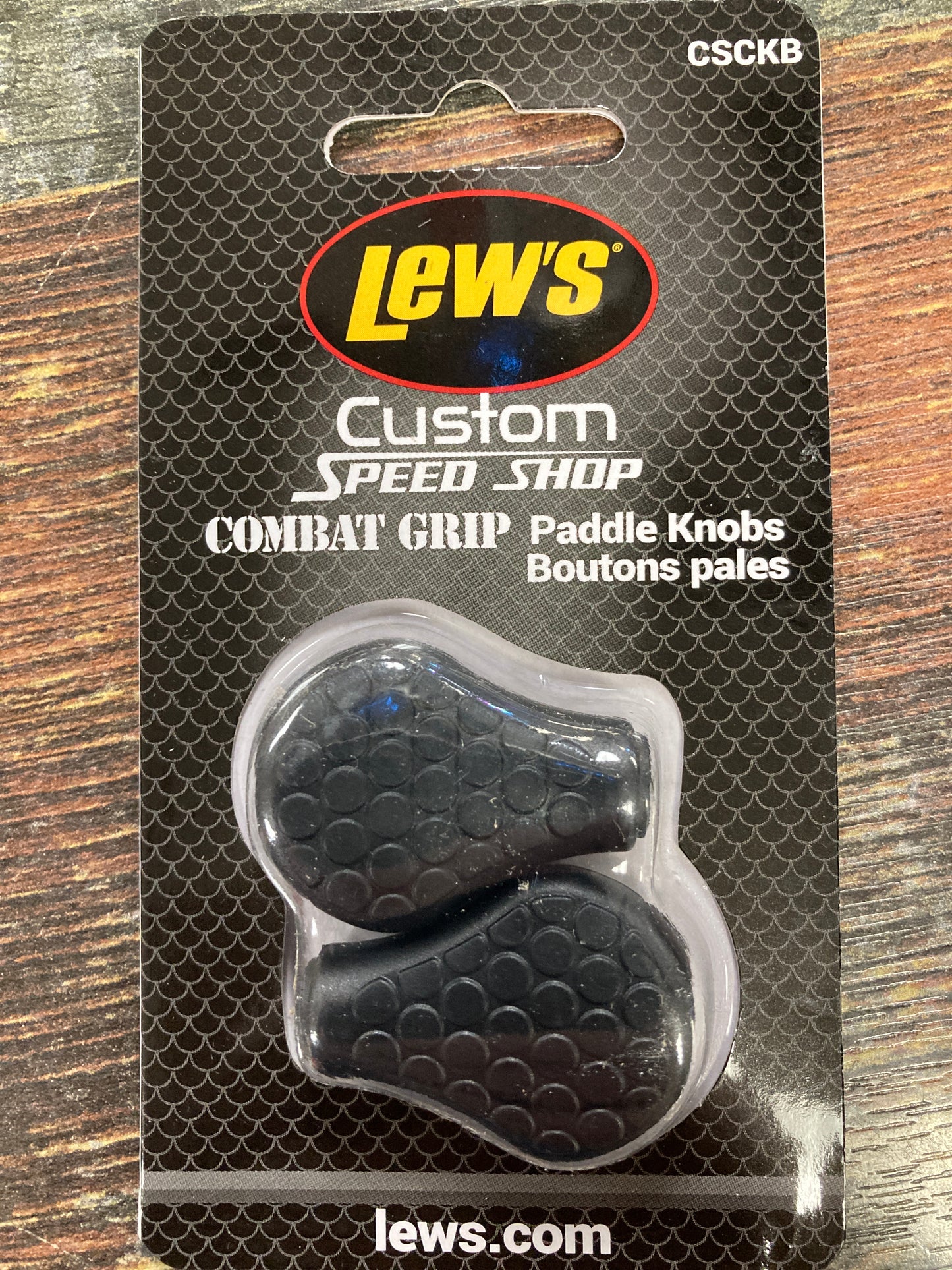 Lews Combat Grip Paddle Knobs - Black