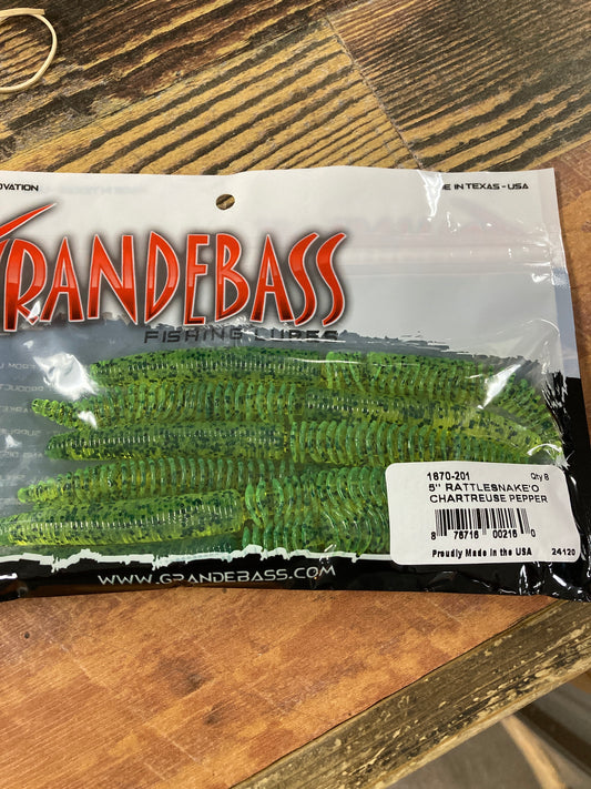 Grandebass Rattlesnake'O 5" Chartreuse Pepper