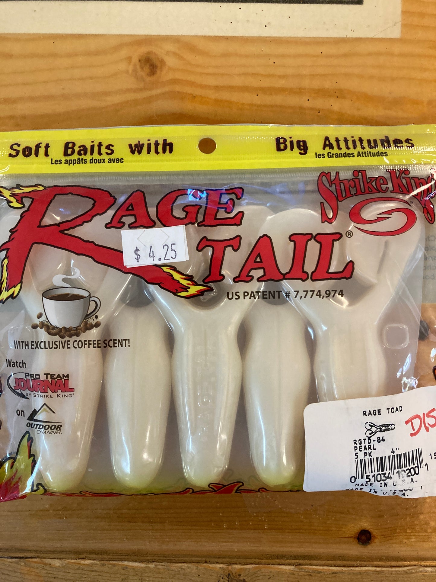 Strike King Rage Tail Rage Toad - Pearl