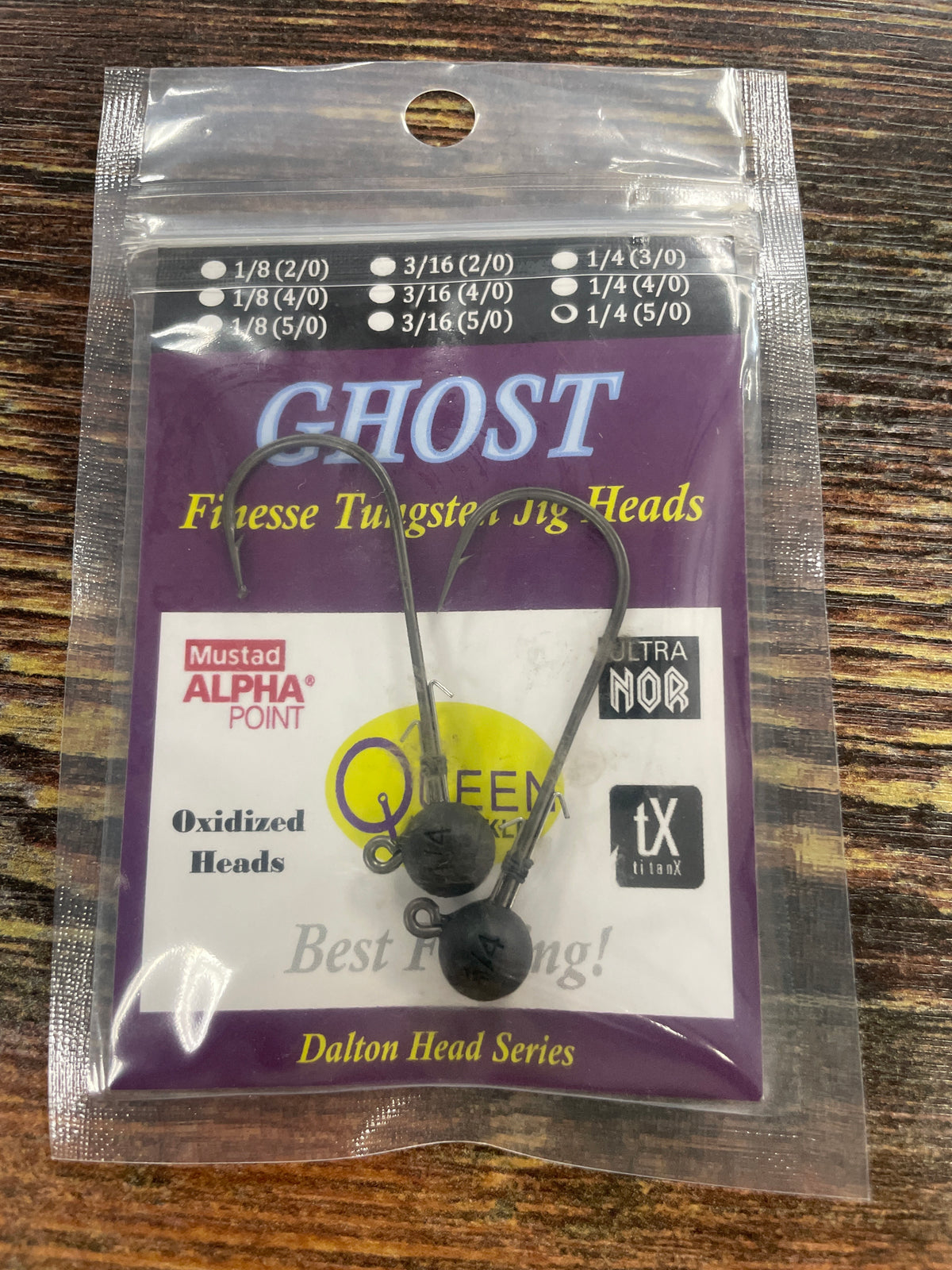 Queen Ghost Tungsten Jig Heads 1/4 oz. 5/0
