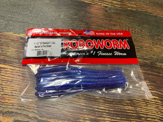 Roboworm Straight Tail 4.5 “ Aarons Pro Shad