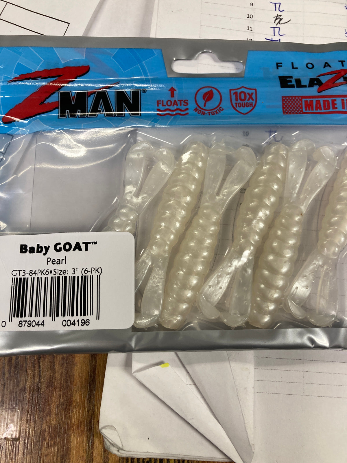 Z Man Baby Goat 3” Pearl 6 Pk