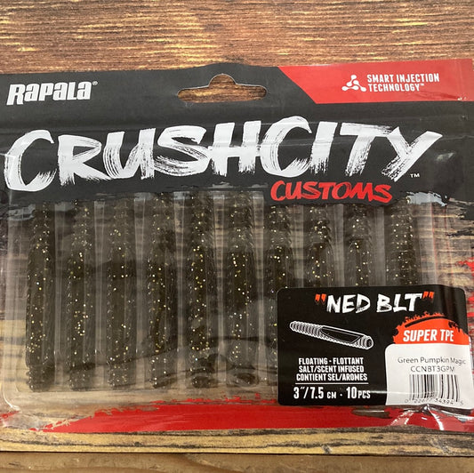 Rapala Crushcity Ned BLT 3" Green Pumpkin Magic