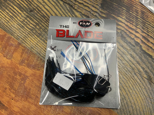 V&M The Blade Jig 3/8 oz. Black Blue