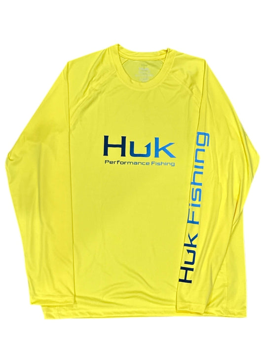 HUK Pursuit LS Crew Sm Yellow