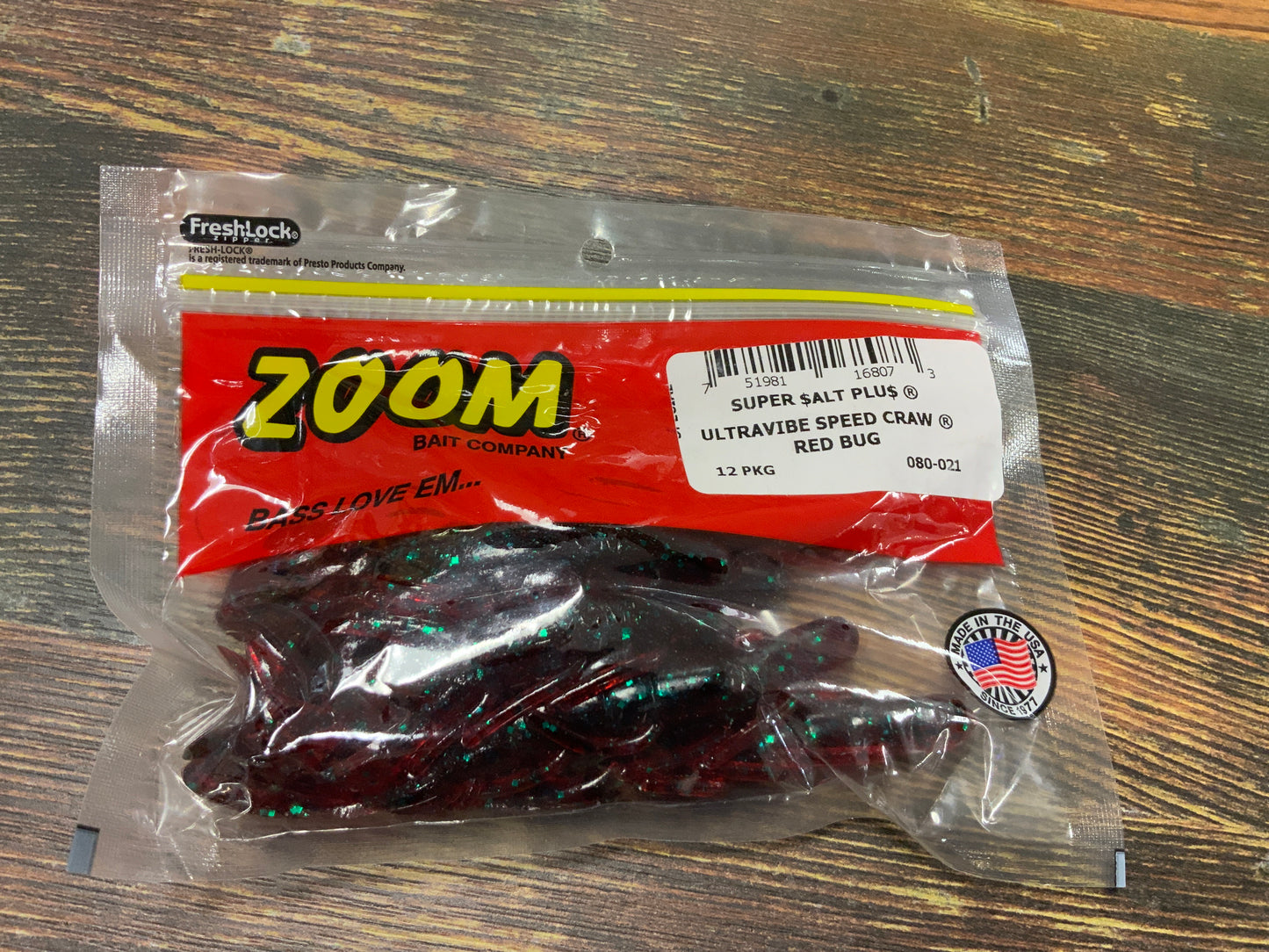 Zoom U-V Speed Craw 3.5" Redbug