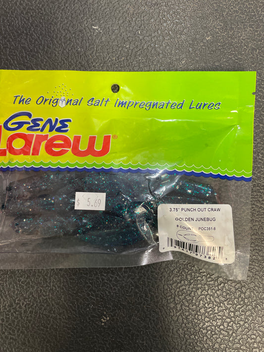 Gene Larew 3.75” Punch Out Craw Golden Junebug