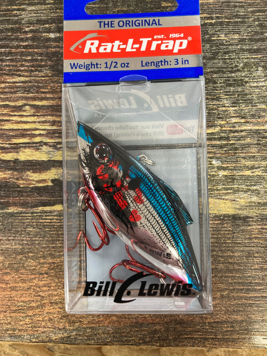 Bill Lewis Rat-L-Trap 1/2 oz. Chrome Blue Bleeding Shad