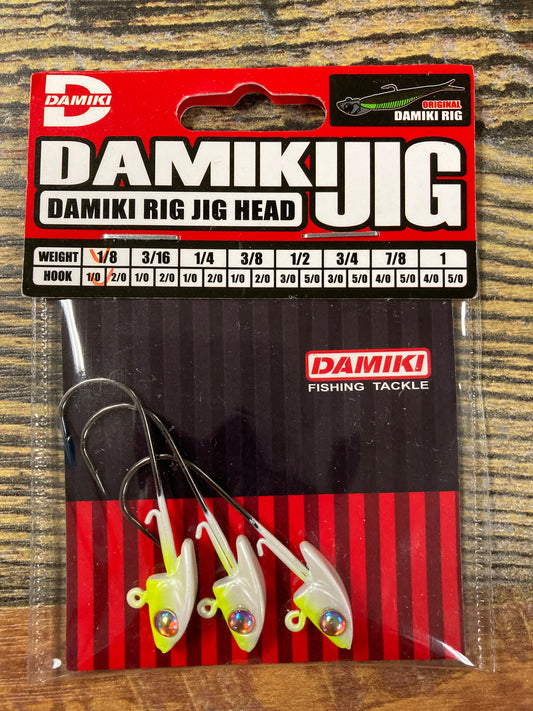 Damiki Rig Jig Head 1/8 oz. Chartreuse