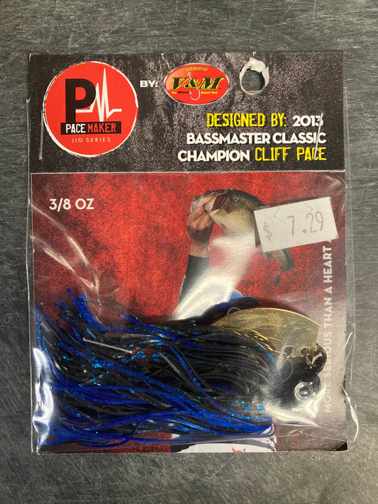 V&M Pacemaker Lightening Blade 3/8 oz. Black Blue