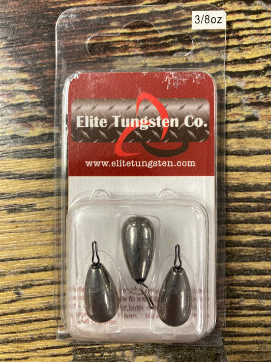 Elite Tungsten Dropshot 3/8 oz. Plain