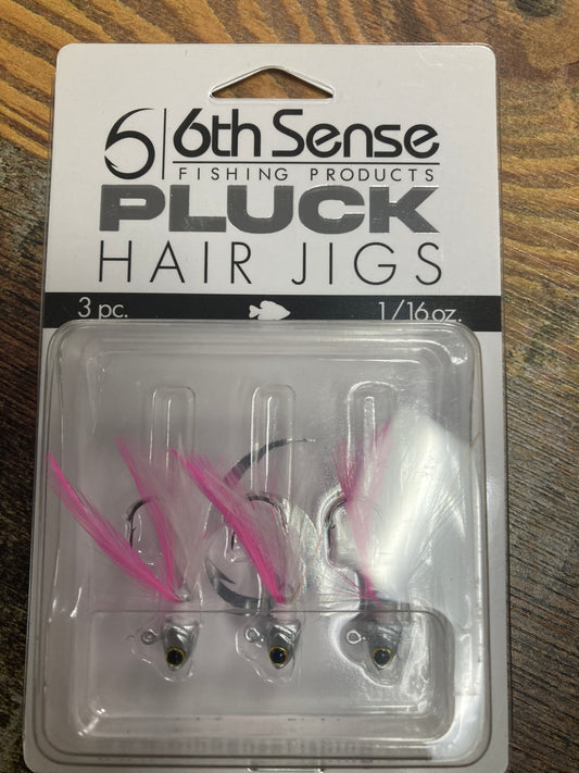 6th Sense Pluck Hair Jigs 1/16 oz. Gum Minnow