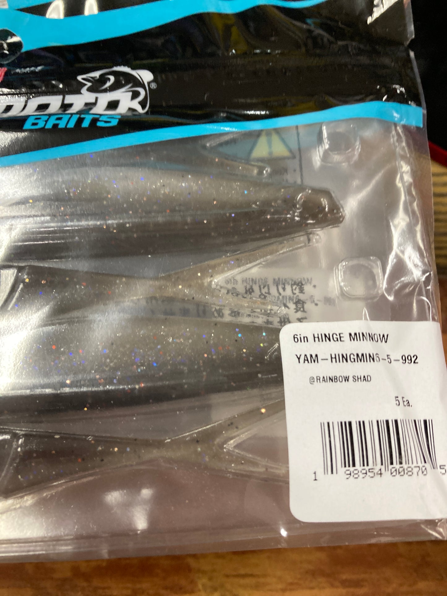 Yamamoto Hinge Minnow 6” Rainbow Shad