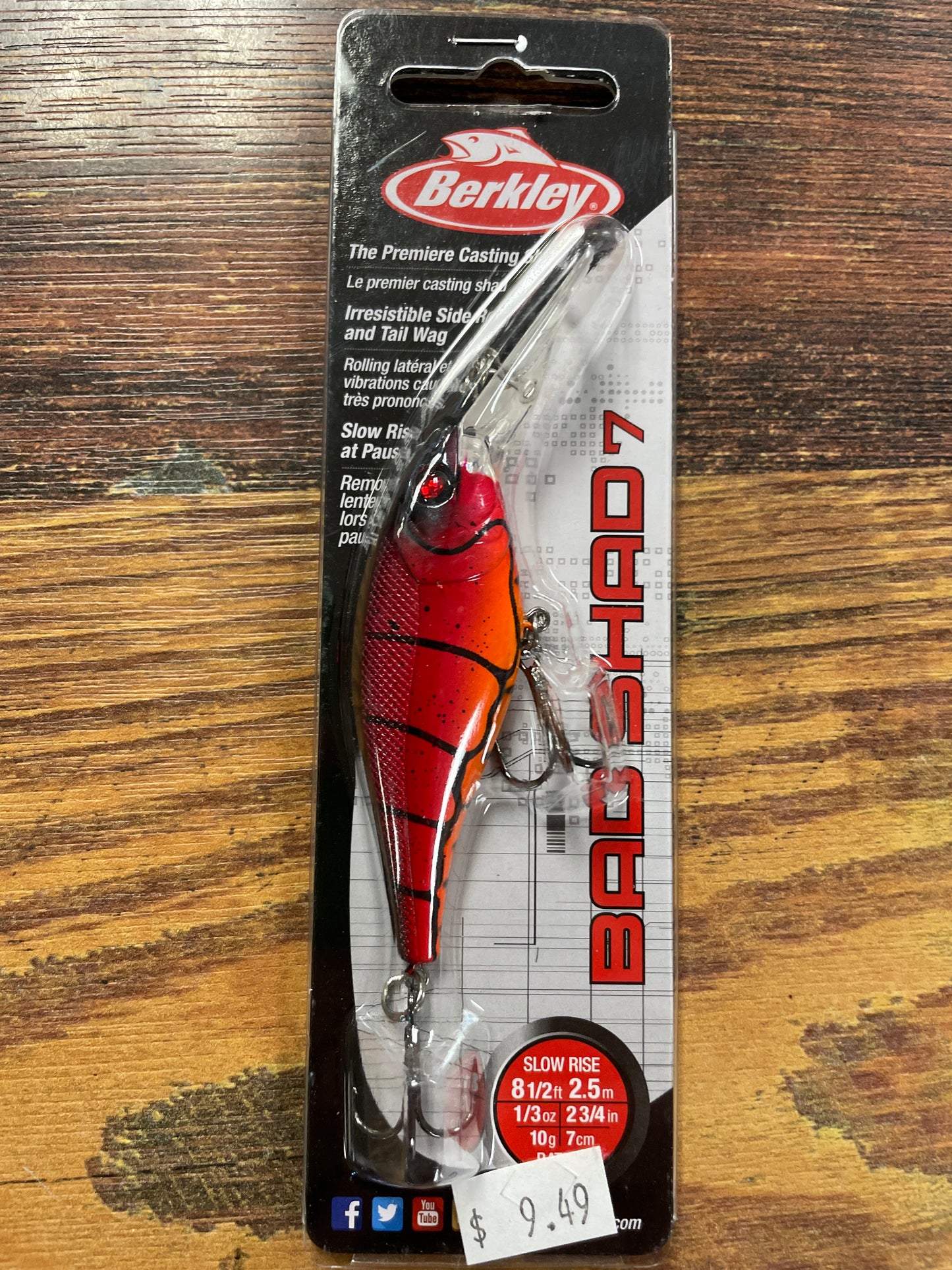 Berkley Bad Shad 7 - 1/3 oz. Special Red Craw