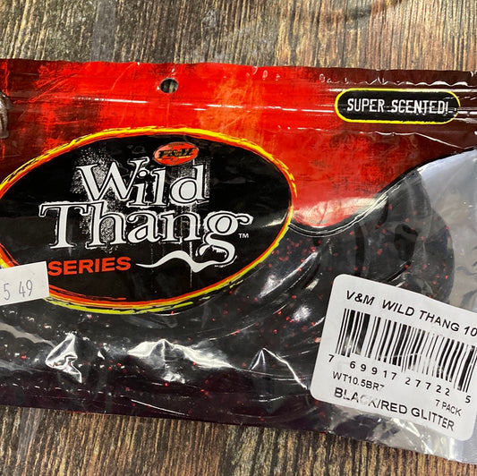 V&M Wild Thang 10.5" Black/Red Glitter